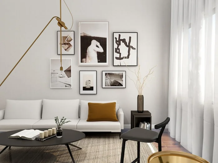 Warm contemporary living space designed by Yield